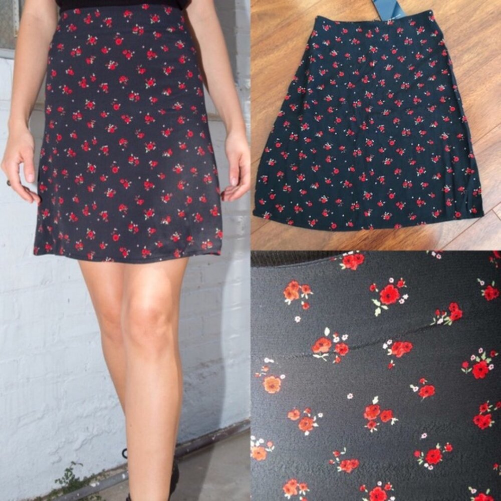 Brandy Melville Clare Floral Mini Skirt XS/S